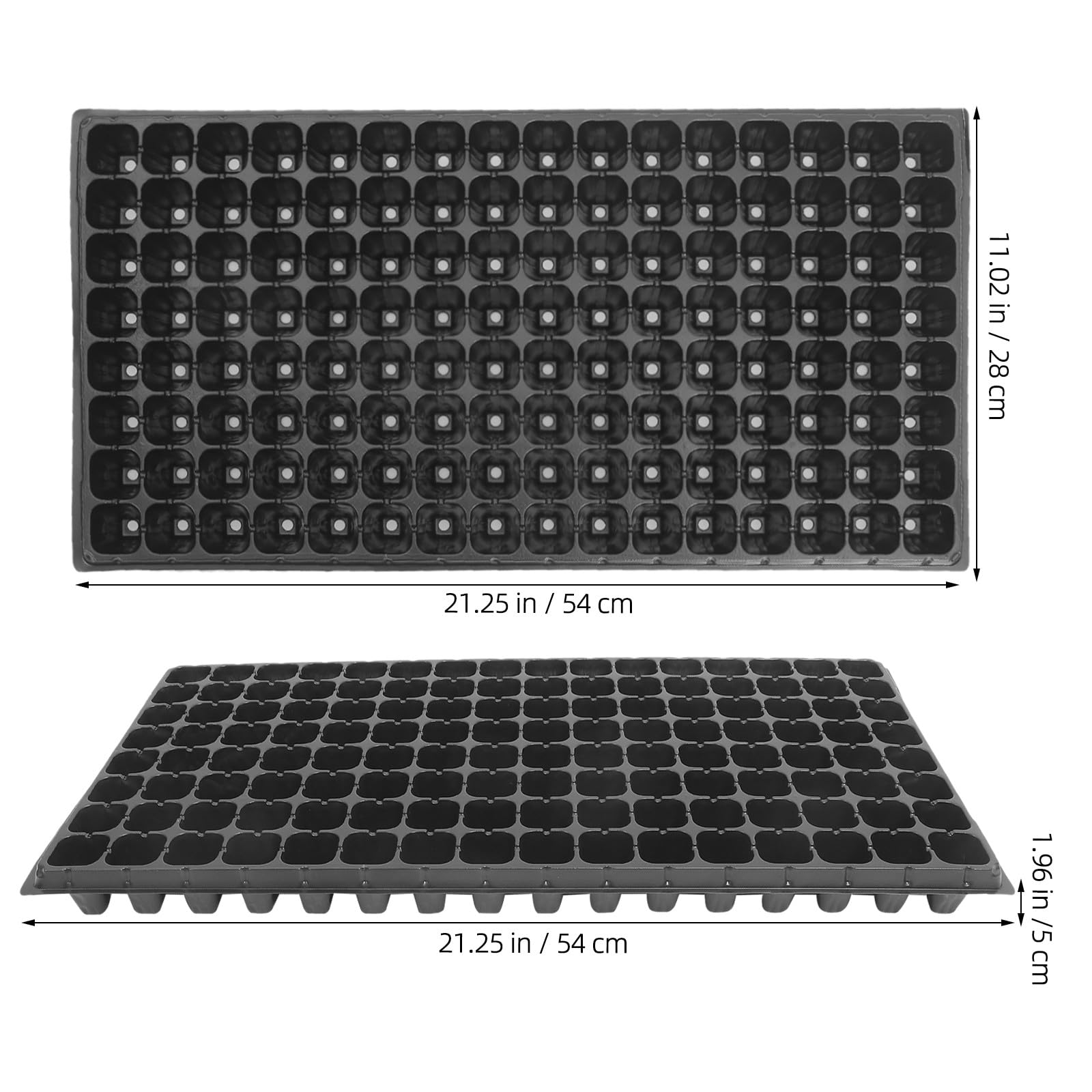 IMIKEYA Lot de 10 Plateaux de Germination réutilisables - 128 alvéoles - Plateaux de Culture pour la Germination en Serre intérieure, 80 g