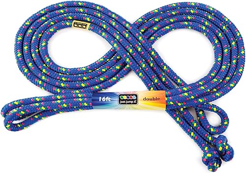 Miniatura 10 de Just Jump It Cuerda de saltar individual de 16 pies para niños, mujeres y hombres, equipo de entrenamiento activo para jóvenes al aire libre,