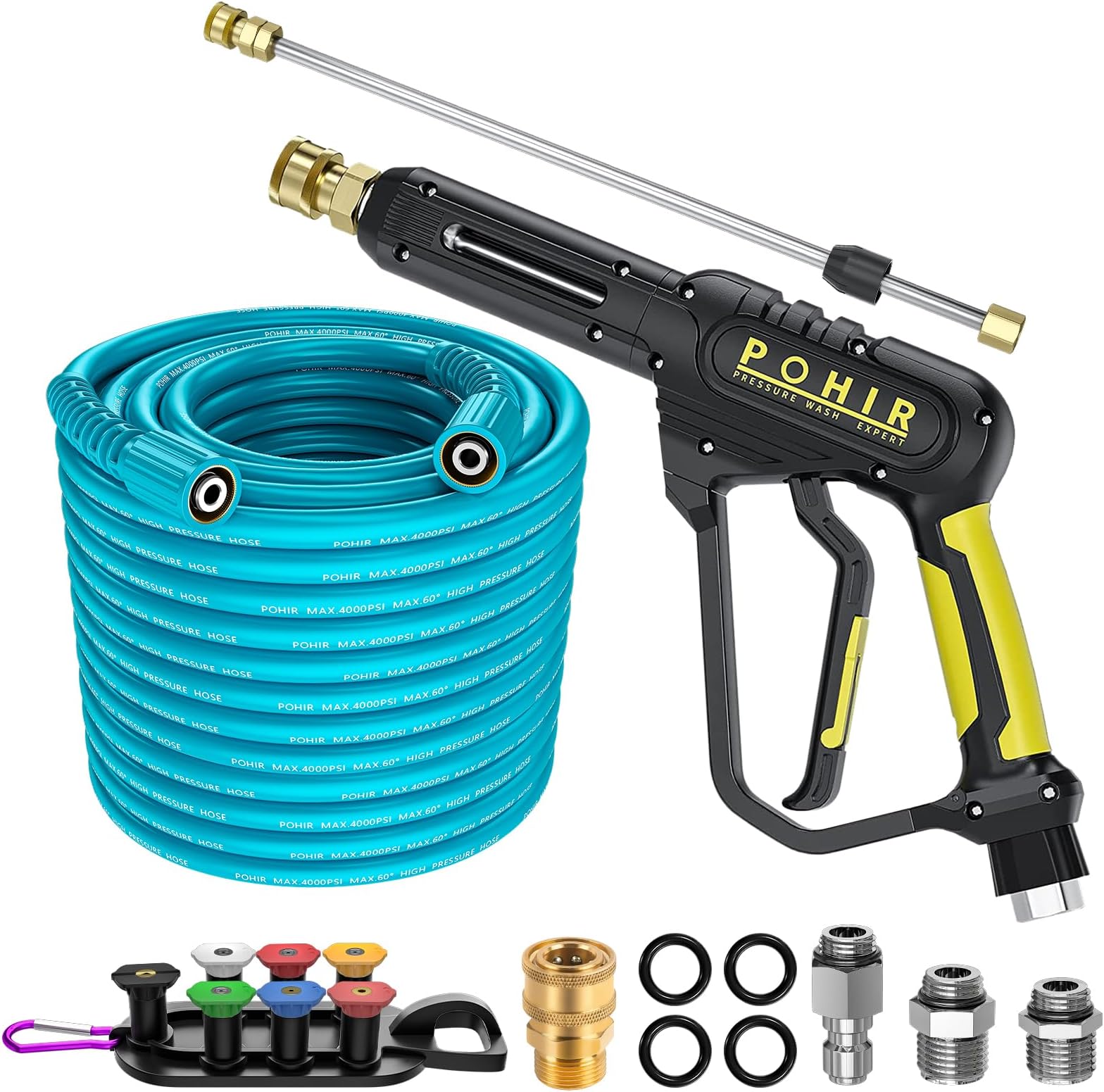 TOOLCY Pressure Washer Gun and Hose Kit, 4500 PSI Power