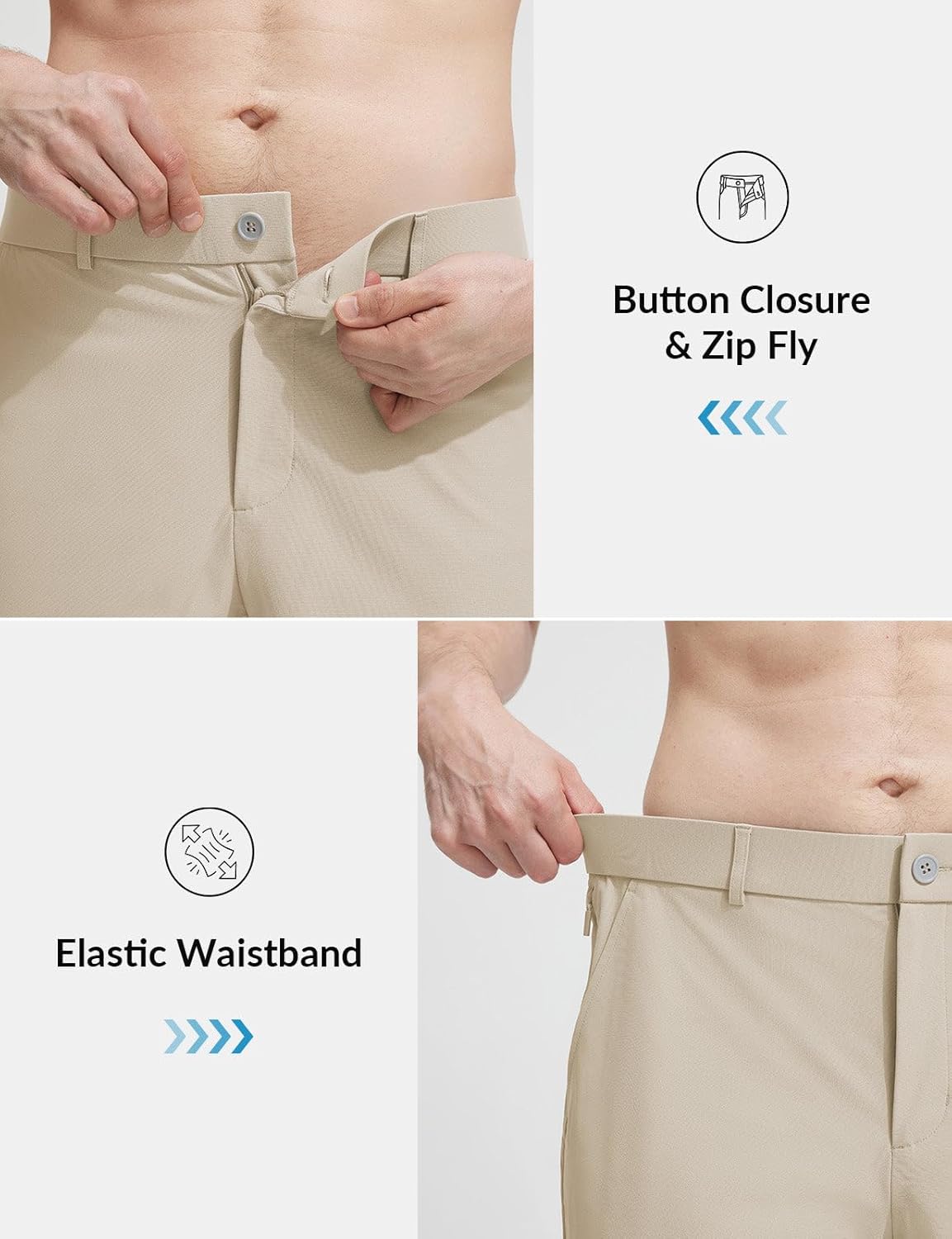 baleaf Men's Classic Fit Golf Shorts 7 Inch with 5 Pockets Stretch Lightweight Work Casual Athletic Short Zipper Fly Front - Image 5