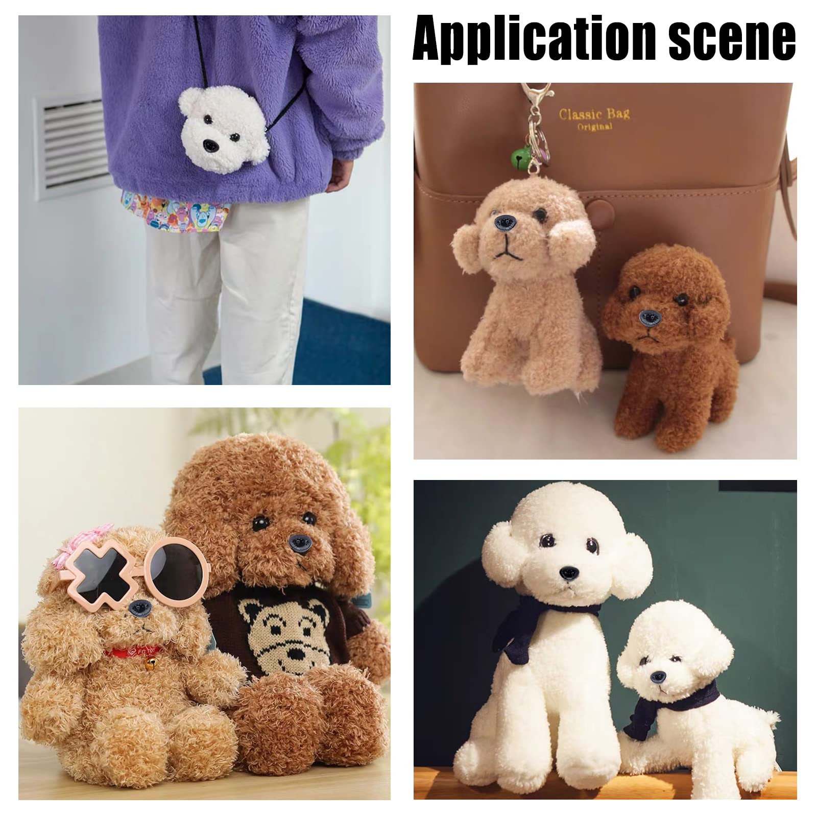 Amazon | PH PandaHall 200個入り ぬいぐるみ鼻 動物の鼻 犬型 4種