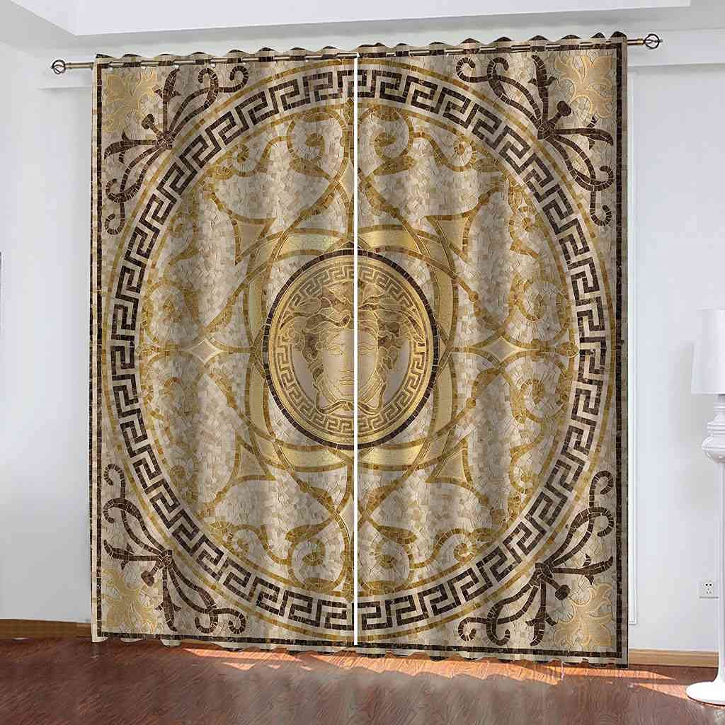 Rideau salon imprimé Avatar doré pour illuminer votre décoration moderne