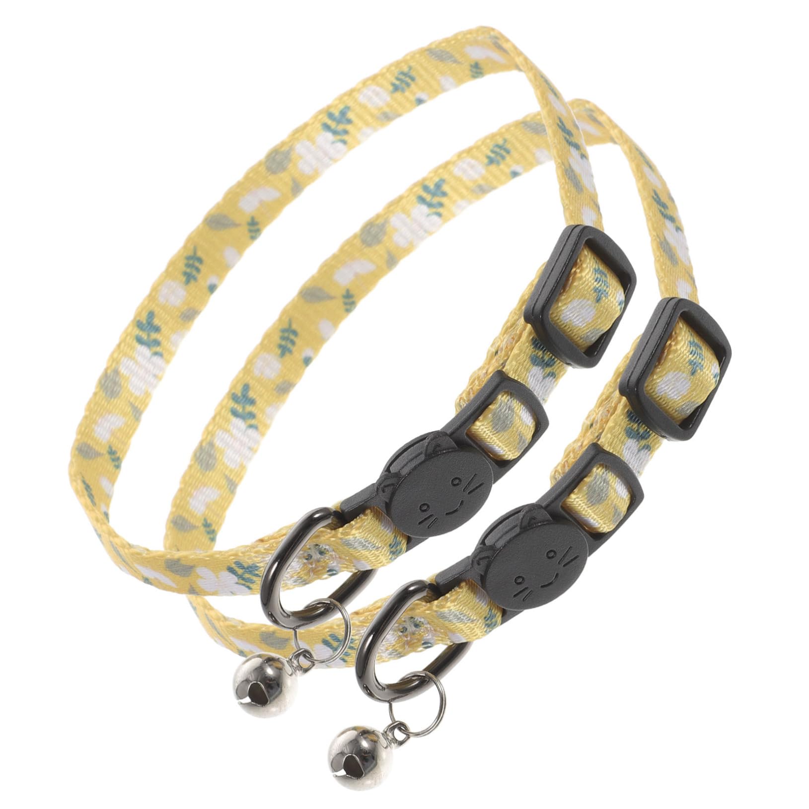 VANZACK 10pièces Collier De Chat Imprimé avec Cloche pour Chats Filles Collier Détachable Réglable Et Confortable Accessoire Festif pour Animaux De Compagnie Fleurs