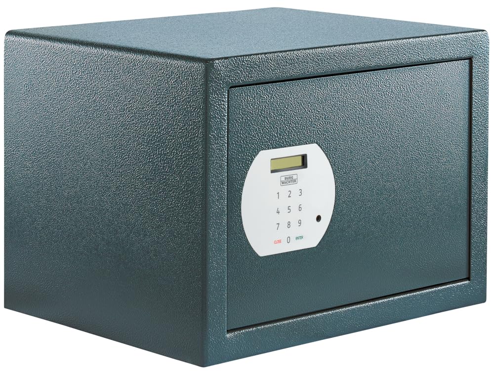 Burg-WÄCHTER Cassaforte per mobili con serratura elettronica a combinazione, con ripiano per fissaggio a parete e pavimento, 40,3 l, 19,2 kg, Pure-Safe PS 130 E, antracite