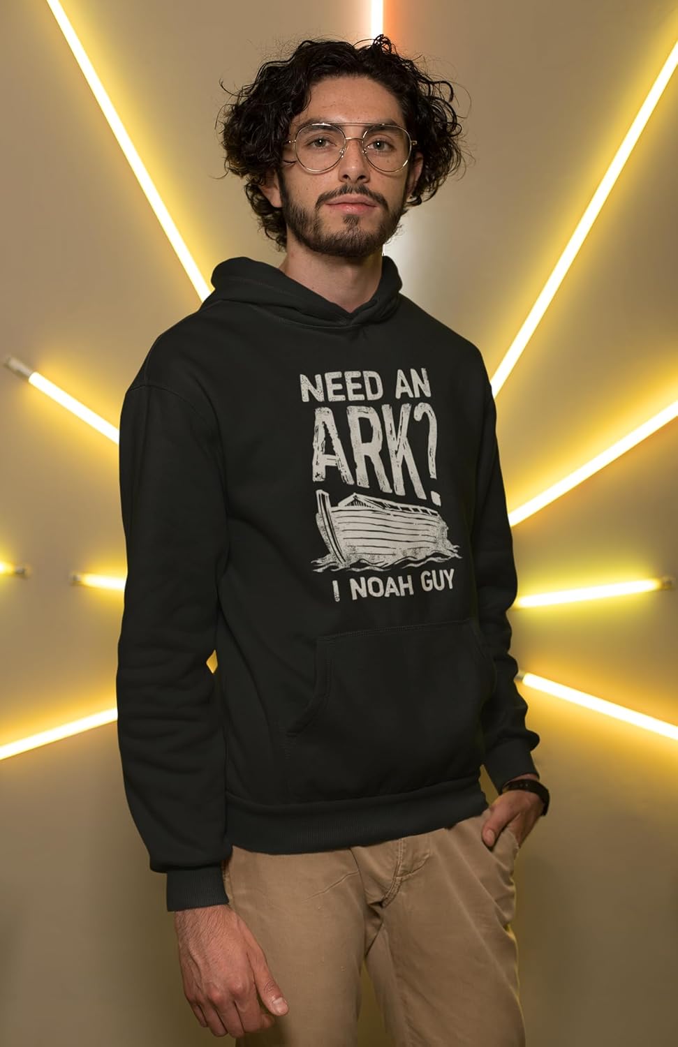ALLNTRENDS Need An Ark I Noah Guy Funny Christian Pun Unisex Adult Hoodie