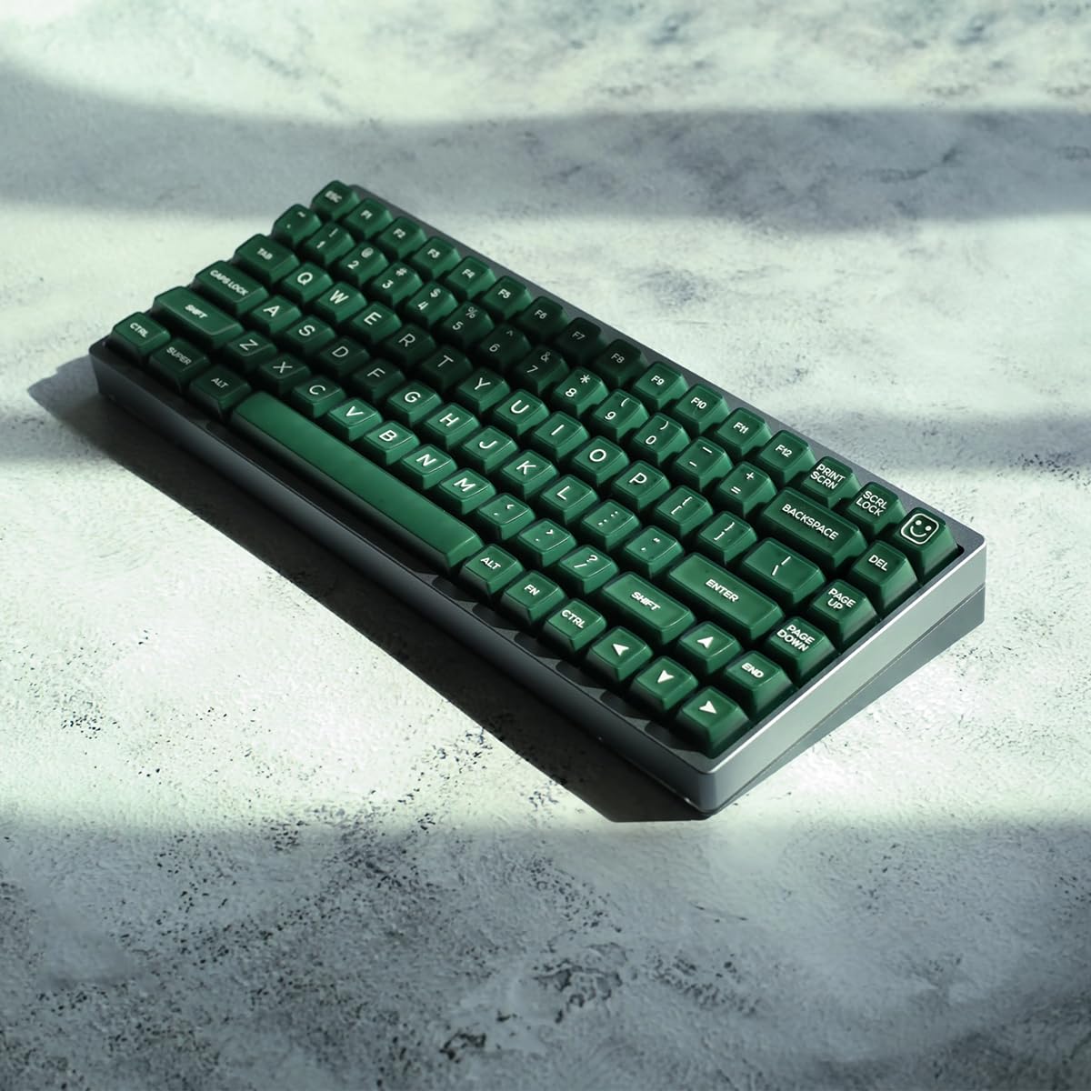 Set di 142 copritasti PBT SA a doppia iniezione, set di copritasti adatto per tastiera meccanica 61/64/87/104/108 Cherry Mx Switch ISO ANSI, colore: verde traslucido
