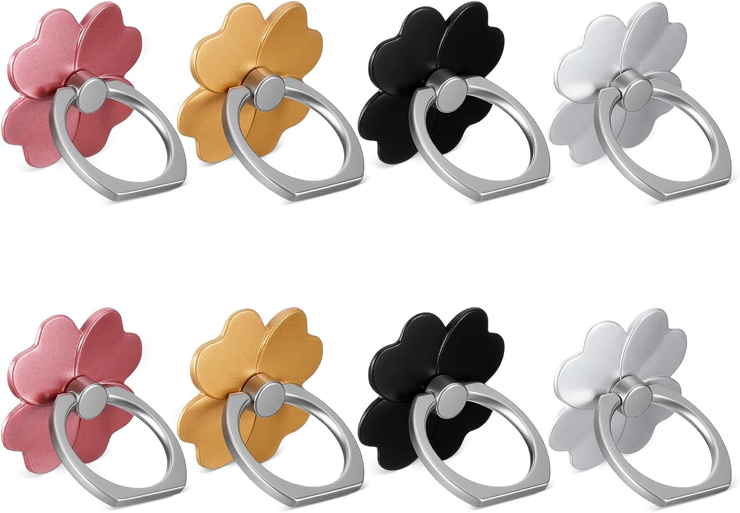 8 Pcs Cell Phone Ring Holder, 360° Rotate and 180° Adjustable Ring Holder for Phone Case, Rings Stand for Cell Phones, Rings Shaped Phones Stand