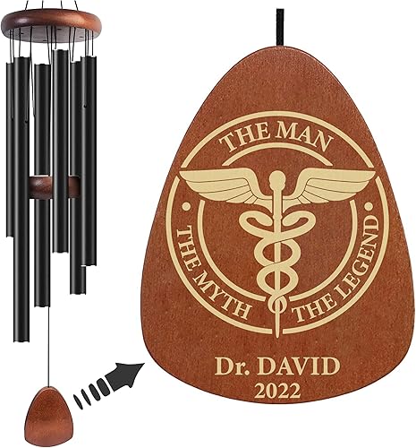 Miniatura 23 de Carillón de viento de aluminio grande personalizado para militares para crear un ambiente zen, adecuado para exteriores, jardín, decoración