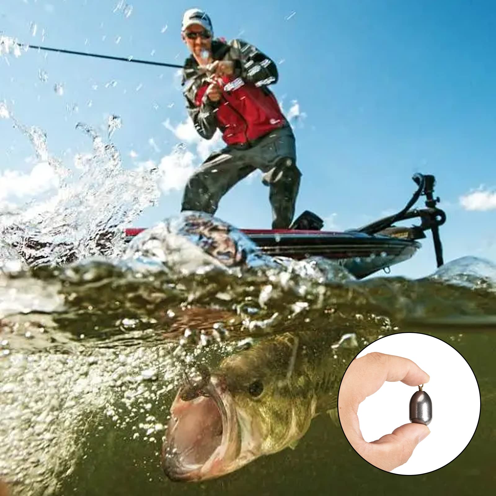 Angelgewichte Set - 20 Stück Drop Shot Blei In 5 Größen Mit Aufbewahrungsbox