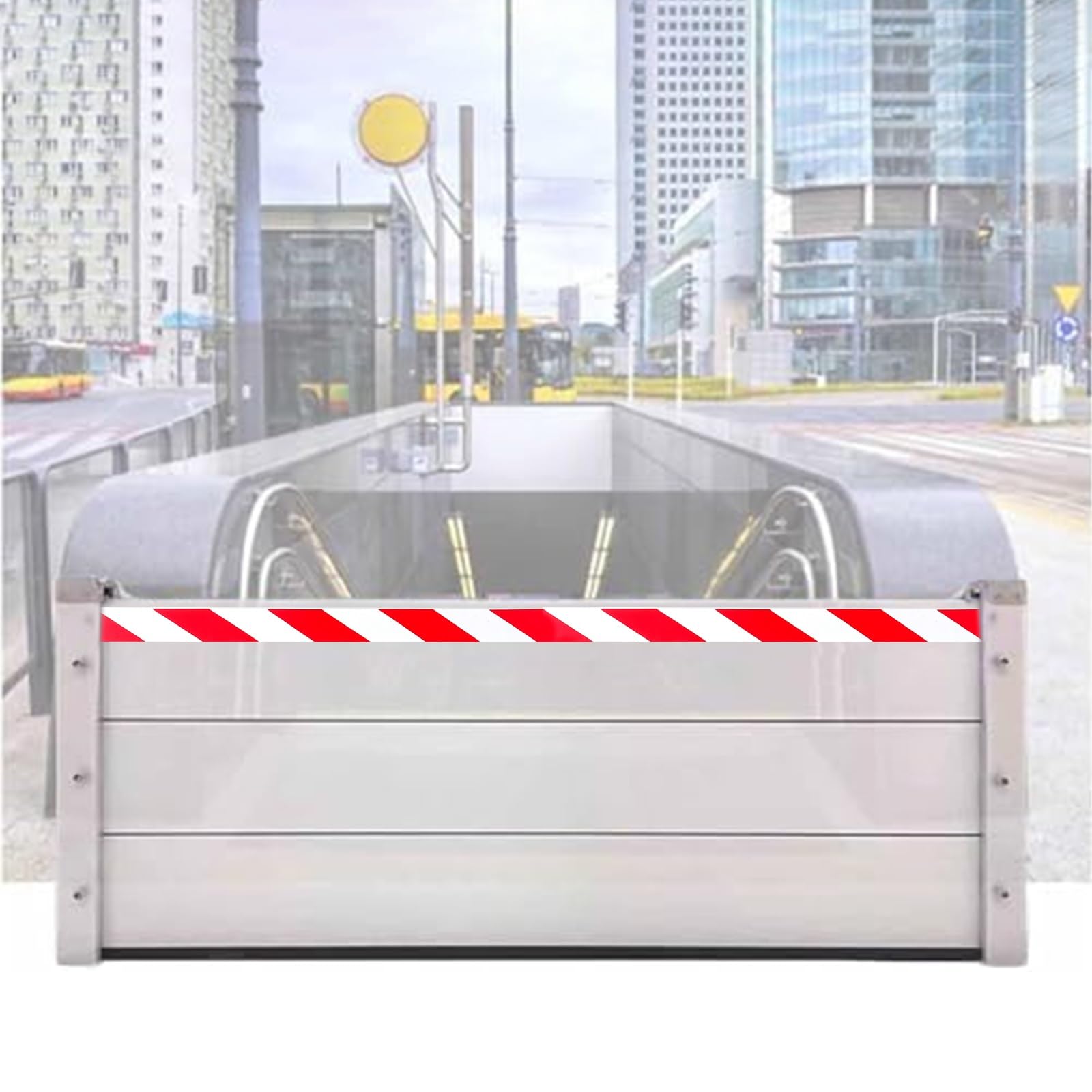 Barrière inondation amovible 120 cm pour protéger une entrée d'usine ou un entrepôt