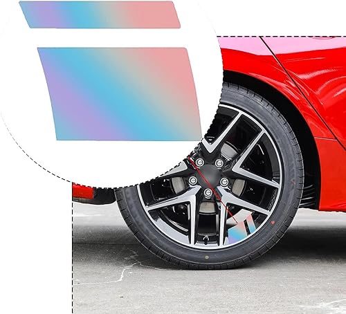 Miniatura 3 de ZKFAR 6 calcomanías reflectantes para llantas de automóvil, calcomanías decorativas a rayas de neumáticos, calcomanías de seguridad impermeables