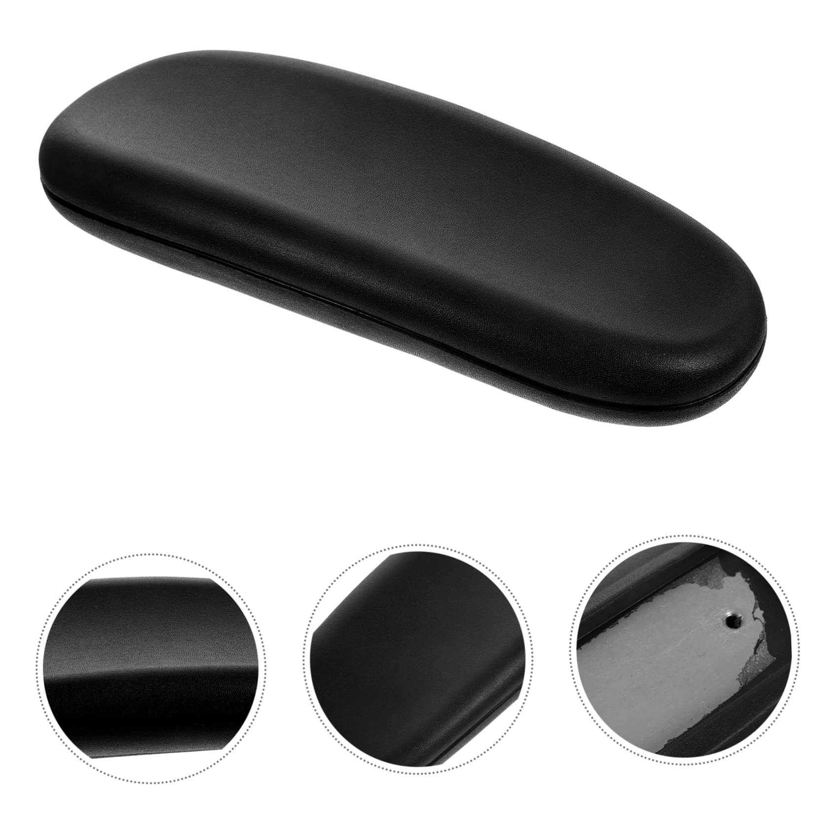 PLAFOPE Cuscini per Braccioli in Pu Nero per Sedie da Ufficio da Gaming Comfort e Antiscivolo per Adulti e Persone Infortunate