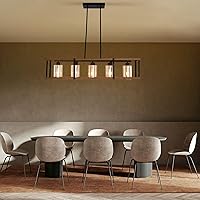Vista 4 de Candelabros de granja, accesorios sobre mesa, iluminación de isla de cocina, candelabro rectangular de comedor, lámparas de isla de cocina para luz