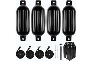 Dreizack Inflatable Marine Ribbed Boat Bumpers Fender with Pump and Storage Bag