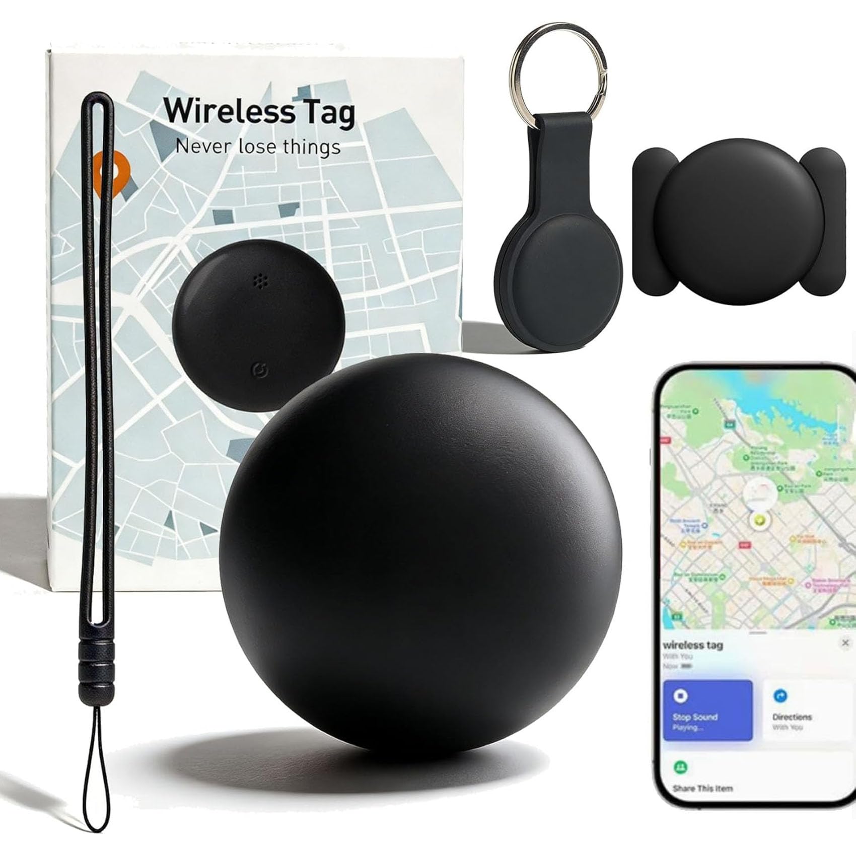 Traceo - Traceur GPS Intelligent, Traceo Traceur avec étui De Protection Magnétique, Suivi Portable pour Objets Et Animaux, étanche Et Léger, Idéal Maison, Voyage Et Extérieur (1PC)