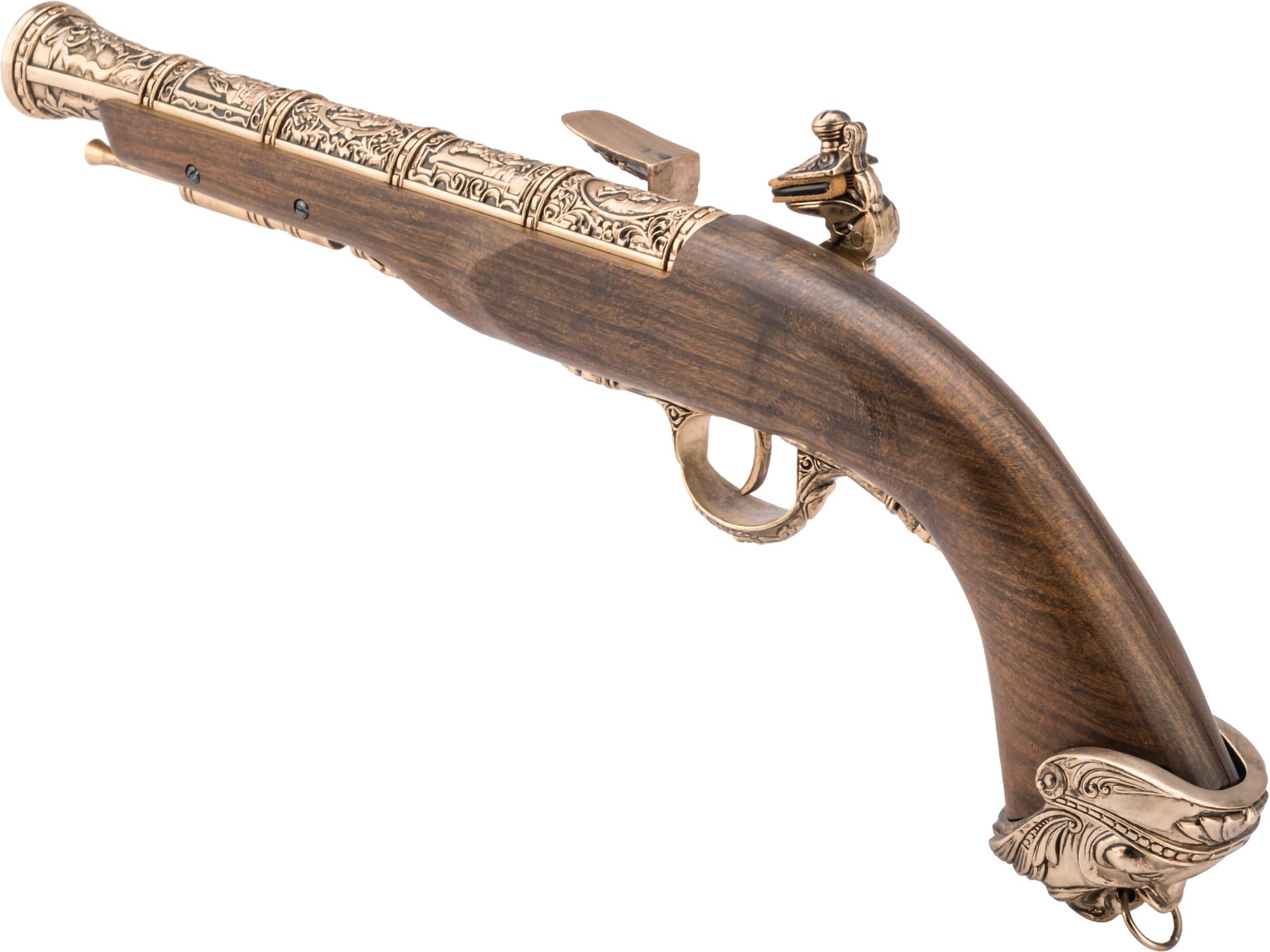 Evike Airsoft - HFC 18th Century Classic Style Pirate High Power Airsoft Pistol (Color: Gold / CO2)