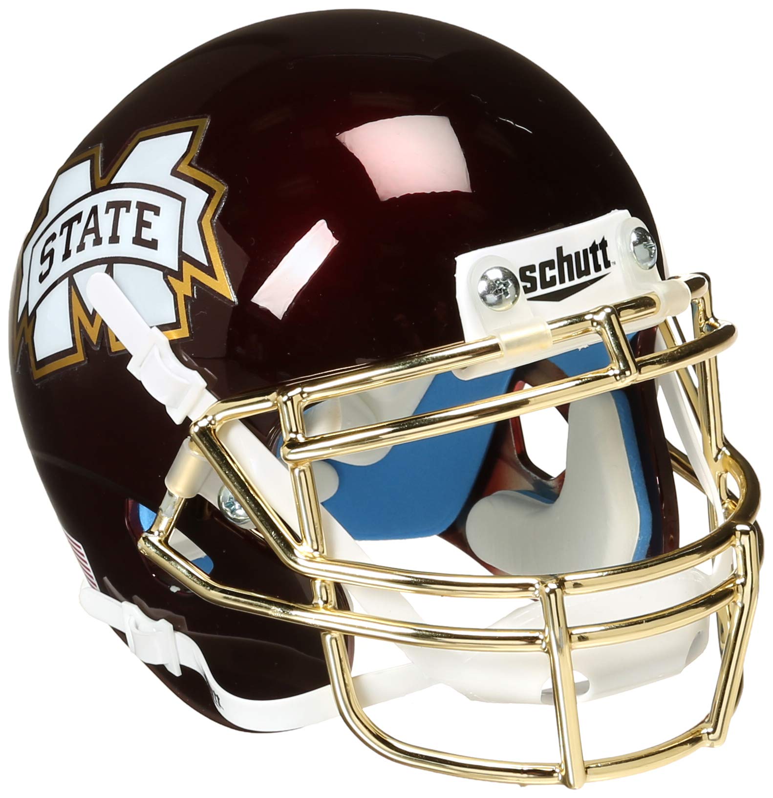 NCAA Mississippi State Bulldogs Egg Bowl Mini Helmet, One Size, White Sporting Goods