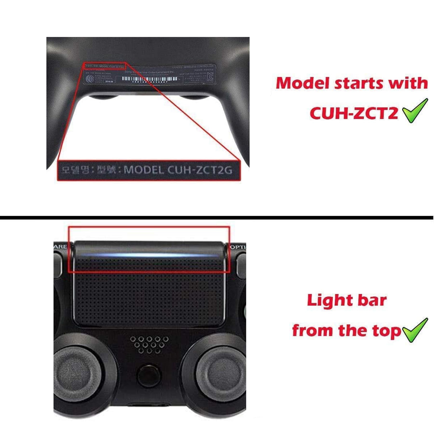 eXtremeRate Multicolori DTFS LED Kit per ps4 Pro Slim Joystick Pulsanti Levette Analogiche D-pad Trigger L1 R1 R2 L2 Tasti Ricambio per ps4 Controller(CUH-ZCT2)-NON Include Controller
