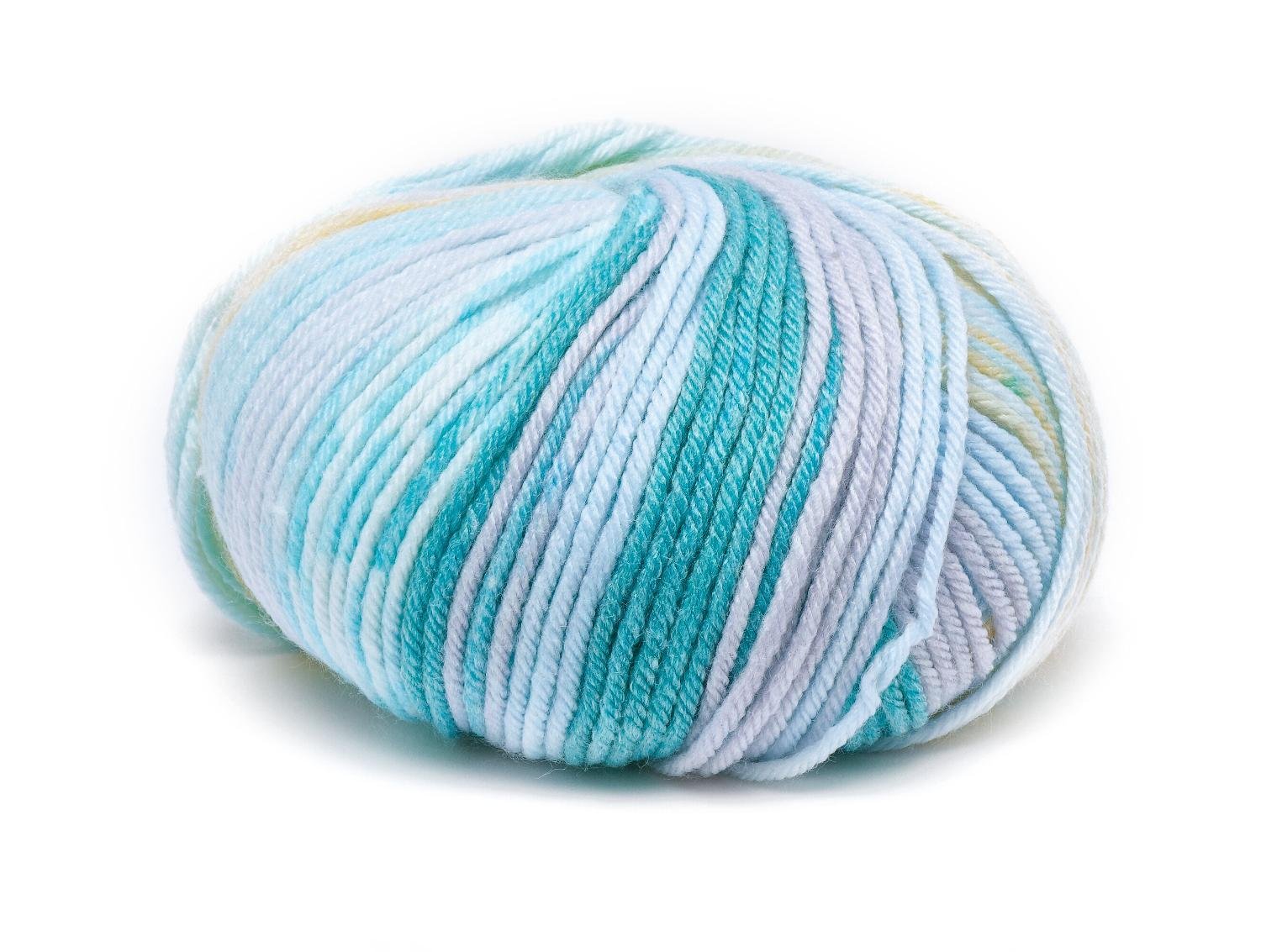 Universal Yarn Turquoise Rico Baby Dream Dk Shade 6 Mix