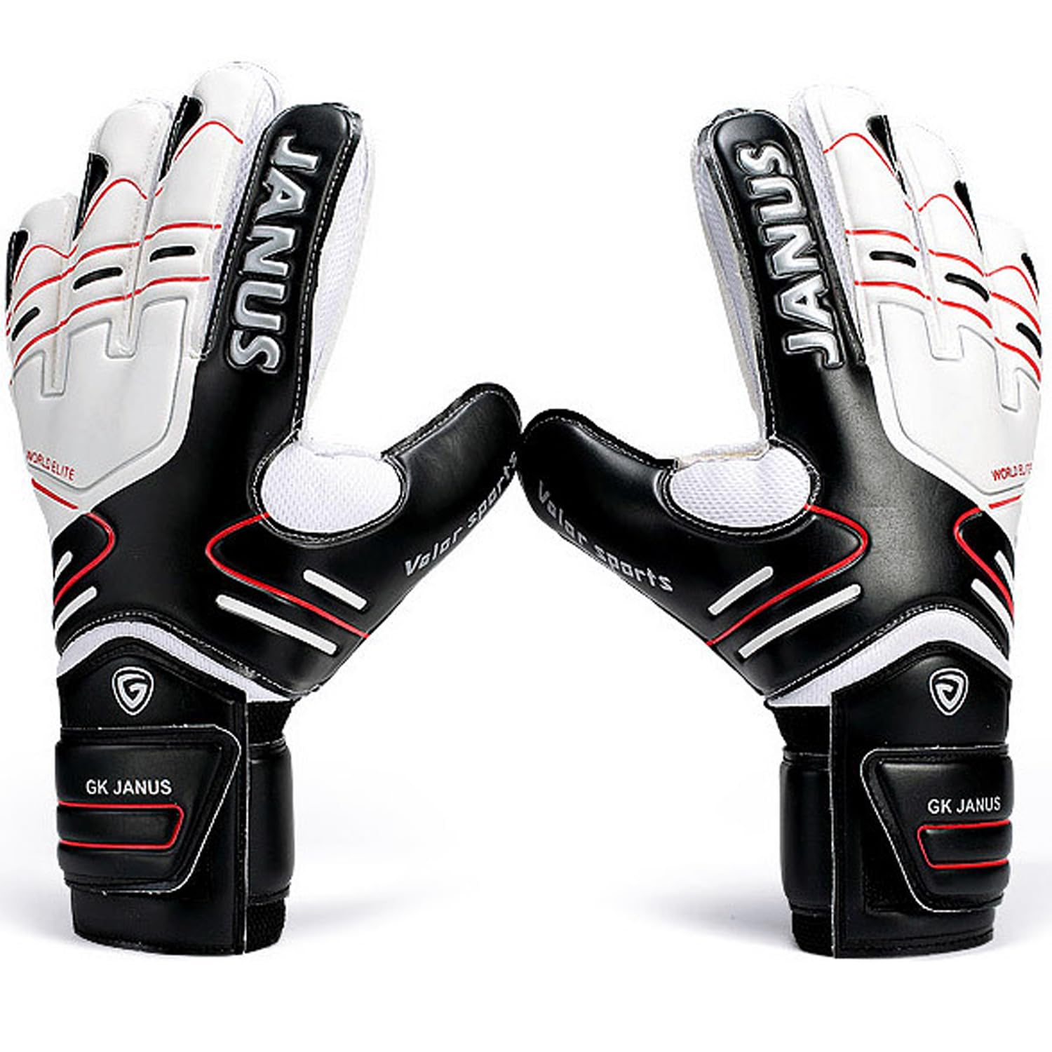 Goalie Goalkeeper Gloves Football Gloves for Youth&Adult,Strong Grip for The Toughest Saves, Goalie Training Gloves Gear with Finger Spines to Give Splendid Protection to Prevent Injuries