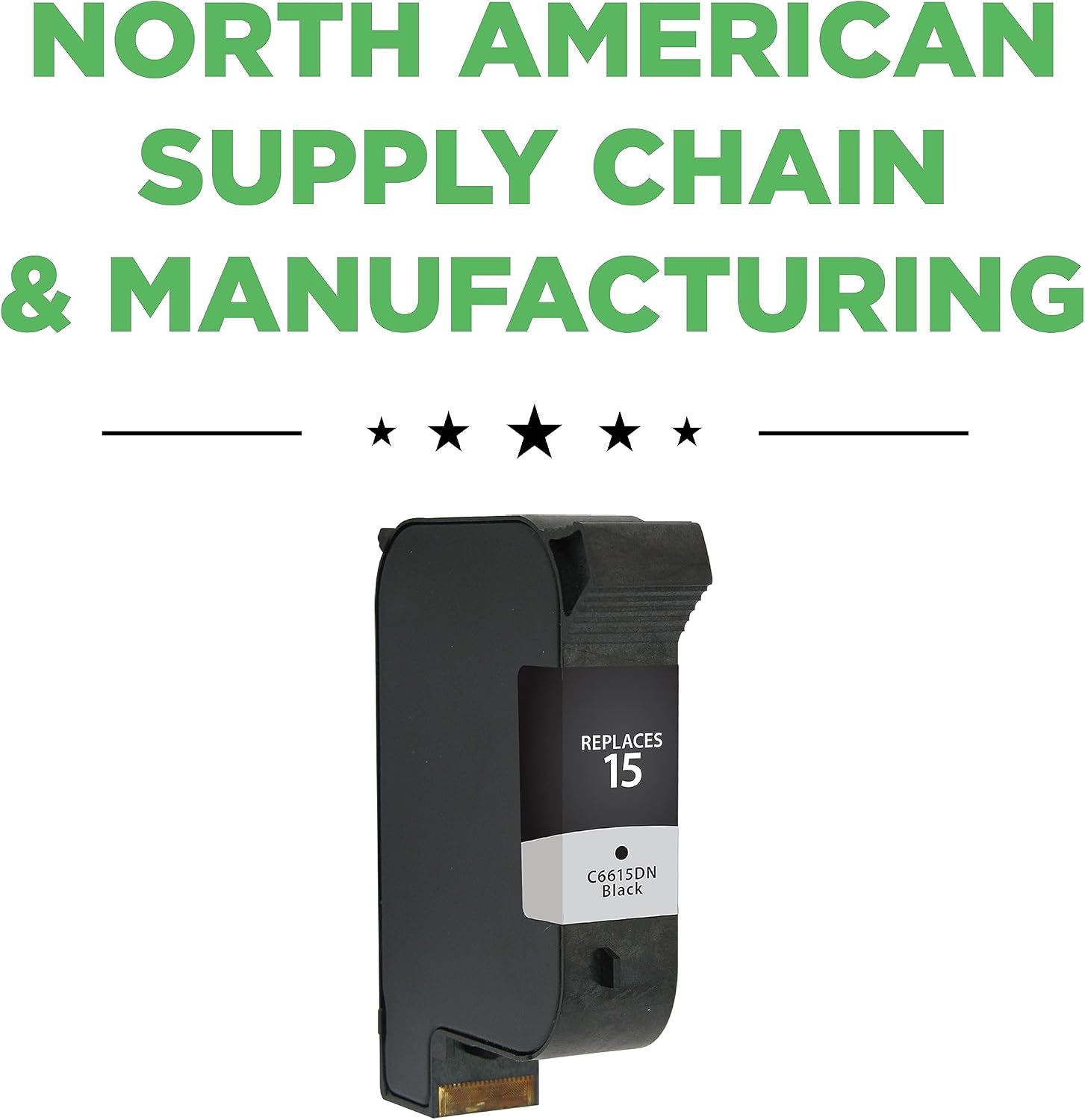 Clover Imaging Remanufactured Ink Cartridge Replacement for HP 15 C6615DN | Black image 2