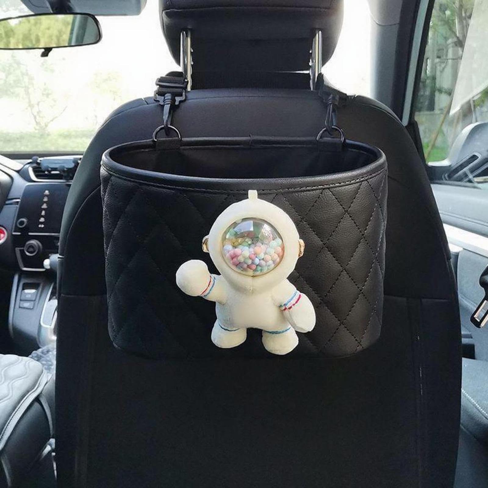 Car Organizer Multifunctional Seat Rear Storage Bag Cute Cartoon Hanging Storage Black Rainbow Astronaut-image-15