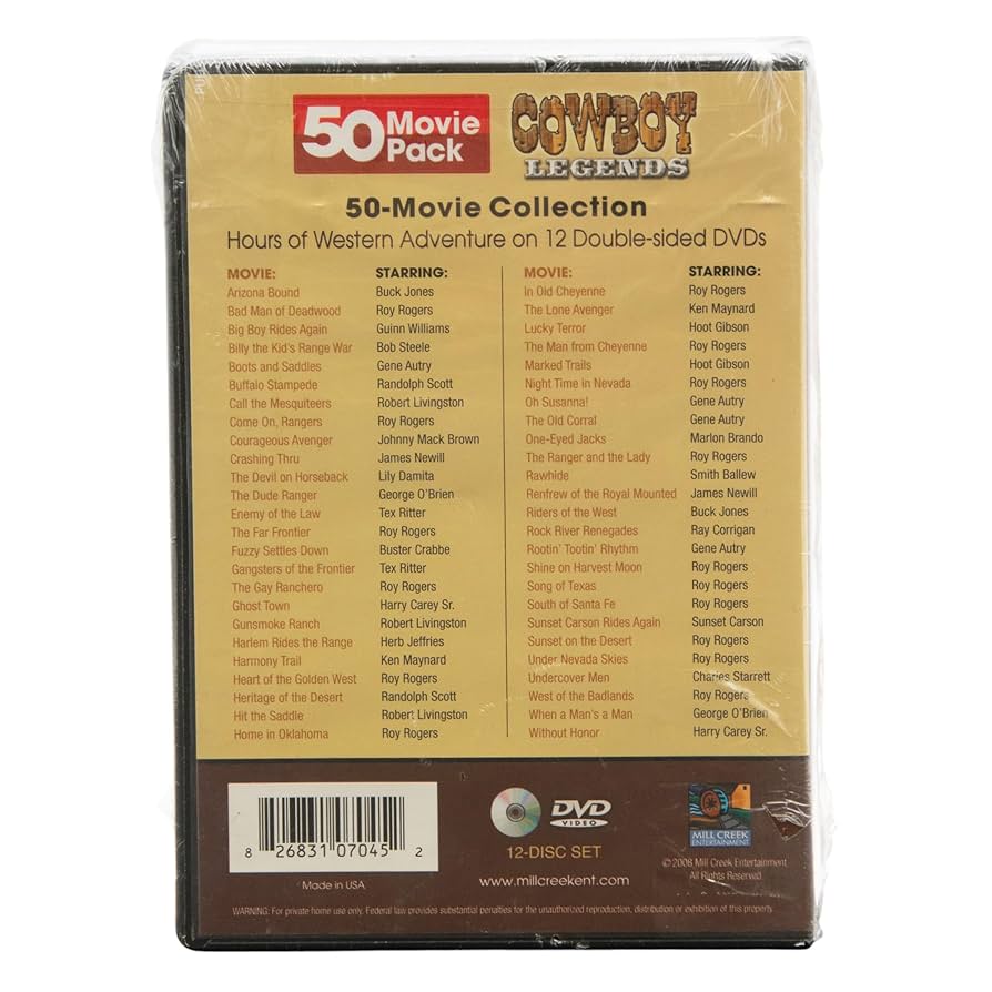 Amazon.com: Cowboy Legends 50 Movie Pack [DVD] : Gene Autry