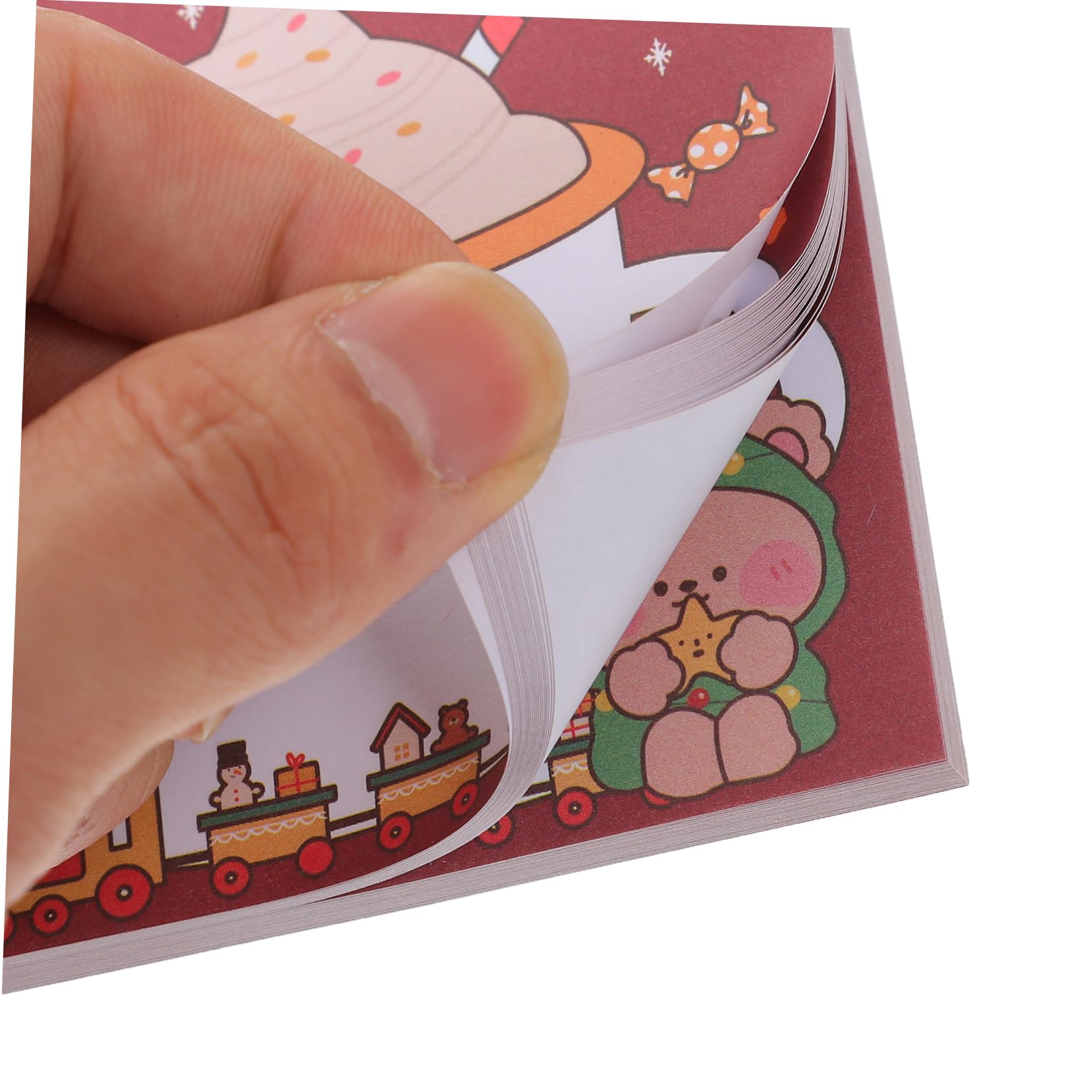 2 Sets Selbstklebende Weihnachts-memo-aufkleber Kawaii Super-kawaii-briefpapier Weihnachtsmotiv Muster Post-note Tragbar 12 Stück