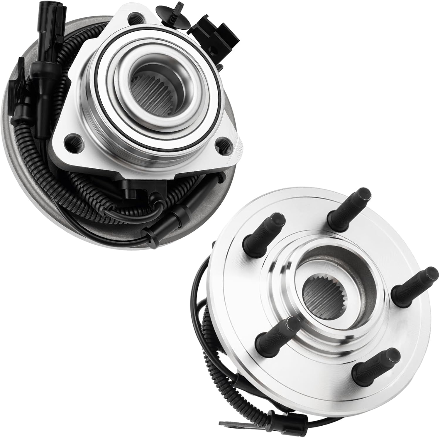 515078 Pair Front Wheel Bearing Hub Assembly with ABS Fit for Ford Explorer 2006-2010, Explorer Sport Trac 2007-2010, for Mercury Mountaineer 2006-2010, 5 Lug, 2pcs