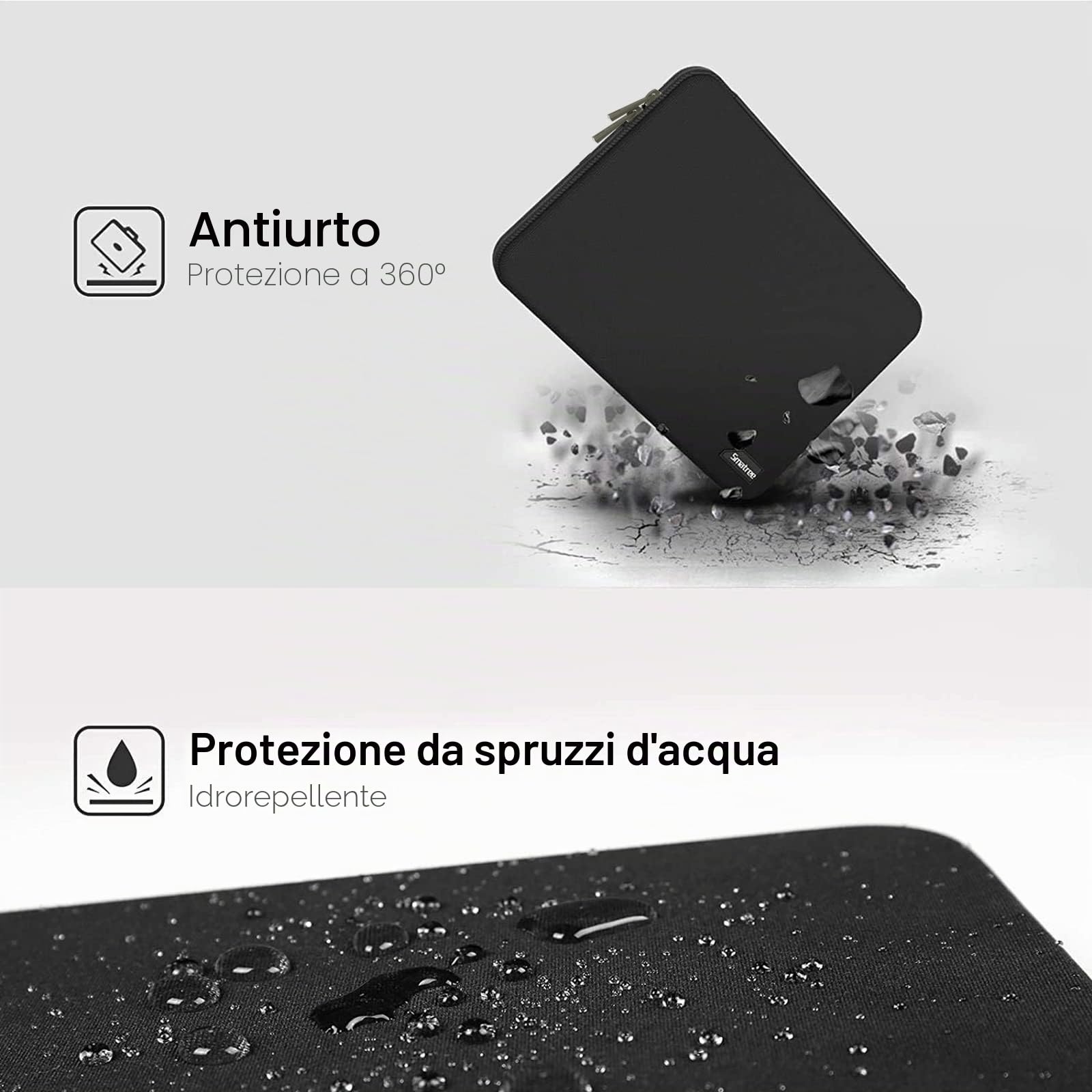 Smatree Custodia rigida per computer portatile da 15 pollici, compatibile con HP Pavilion x360 2 in 1 15,6 pollici, sottile antiurto, colore nero