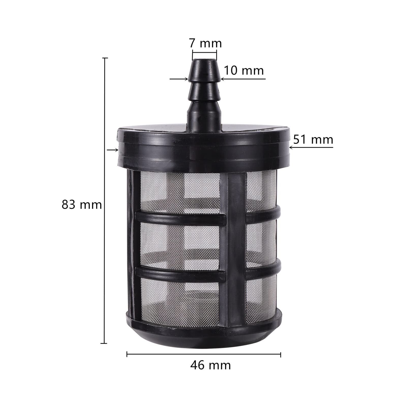 Filtro para Manguera， Filtro de Manguera, 5 Unidades, for Manguera de Lavado de Coches, riego de jardín, Bomba pulverizadora(7mmI10mm)