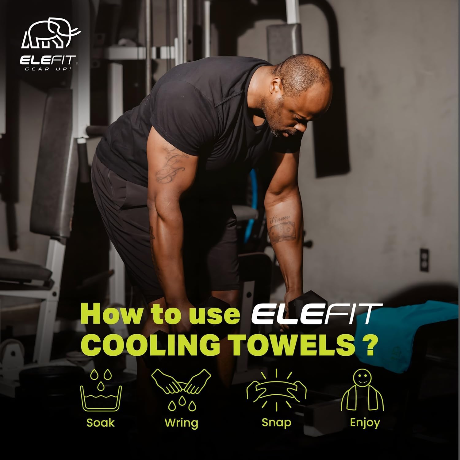 EleFit Cooling Towels, Set of 2, Mesh Sports Towels with Carrying Case, Orange and Maroon (Orange, Maroon) 1