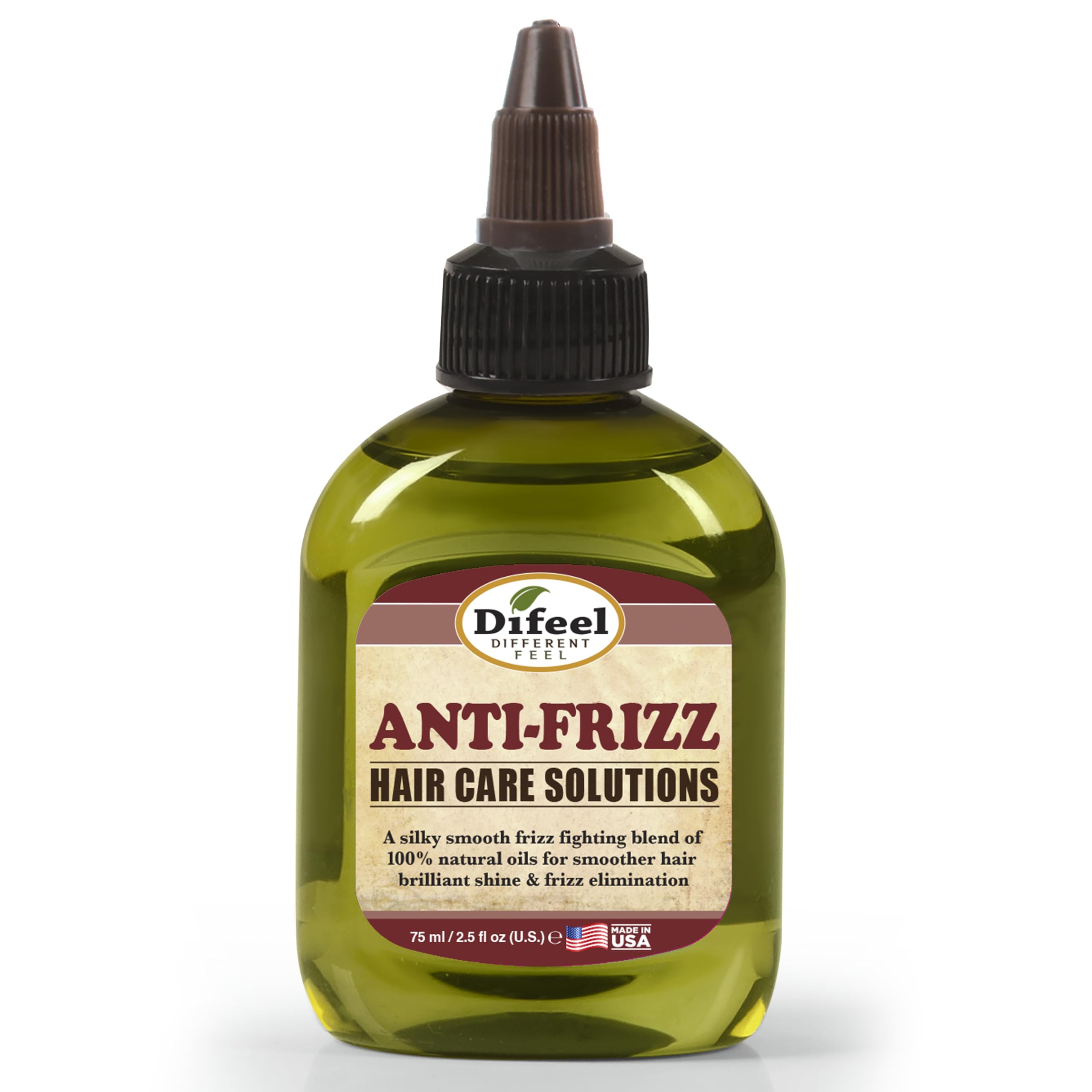Difeel Premium Anti-Frizz Hair Oil with Olive Oil, Vitamins A and E 2.5 ounce