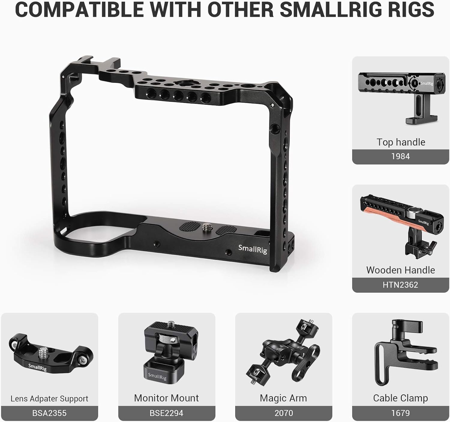 Uр Tо 40% оƒƒ SmallRig Camera Cage for Panasonic Lumix DC-S1 and S1R with Cold Shoe and NATO Rail CCP2345
