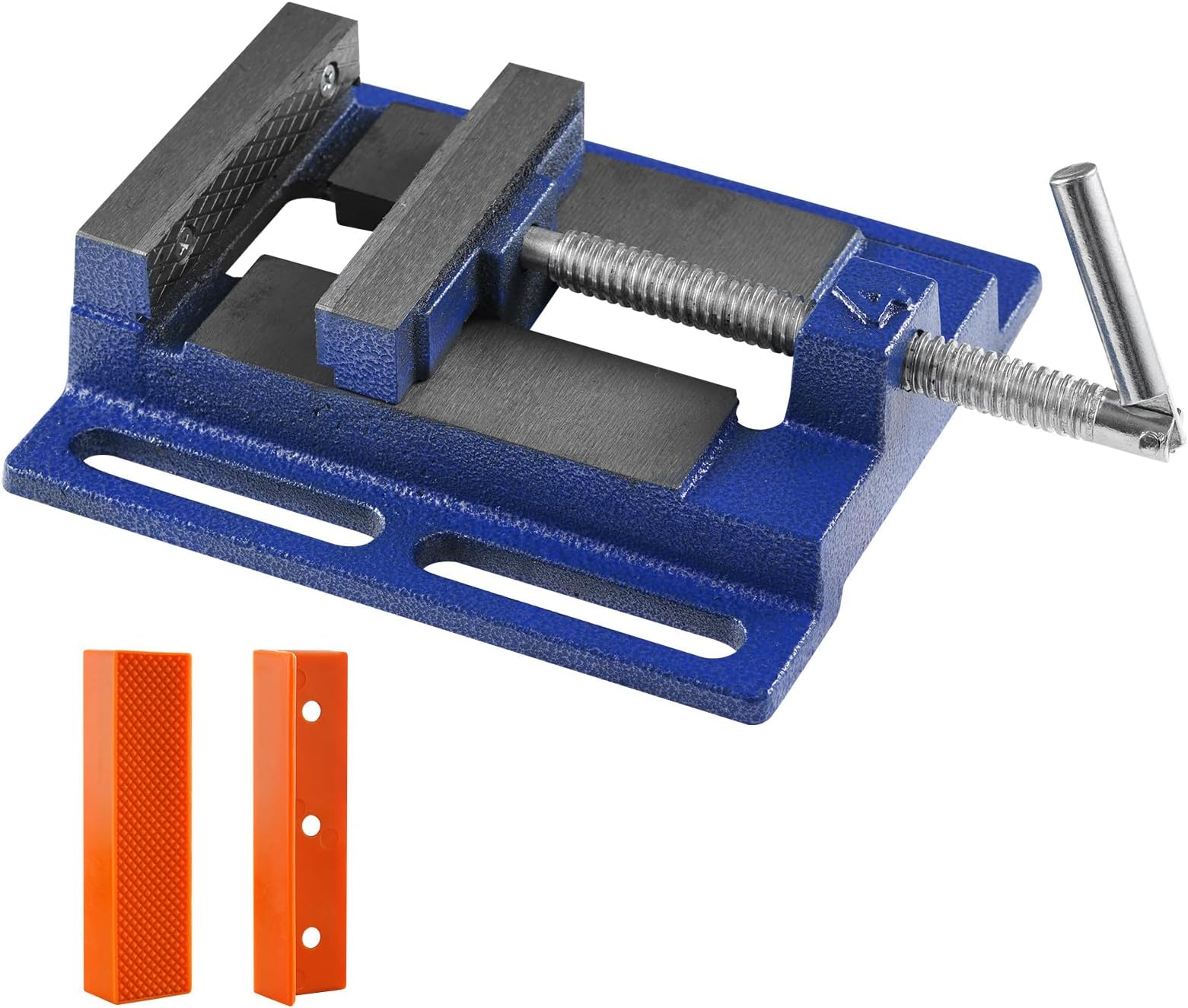 VEVOR Drill Press Vise, 4 inch Heavy-duty Bench Vise, Low-profile Drill Press Vice, 6.6" Jaw Width, 4.33" Jaw Opening, Vise for Drill, Mill, Woodwork, Machinery Maintenance