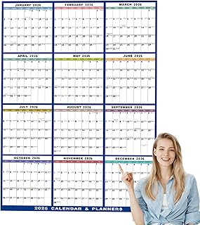 2025 壁掛けカレンダー 12 か月、大型ホワイトボード カレンダー - カラフルな 2025 年 12 か月カレンダー年間壁掛けカレンダー - 多目的仕事カレンダー 年間年間壁掛けプランナー 家庭用 会社 学校用