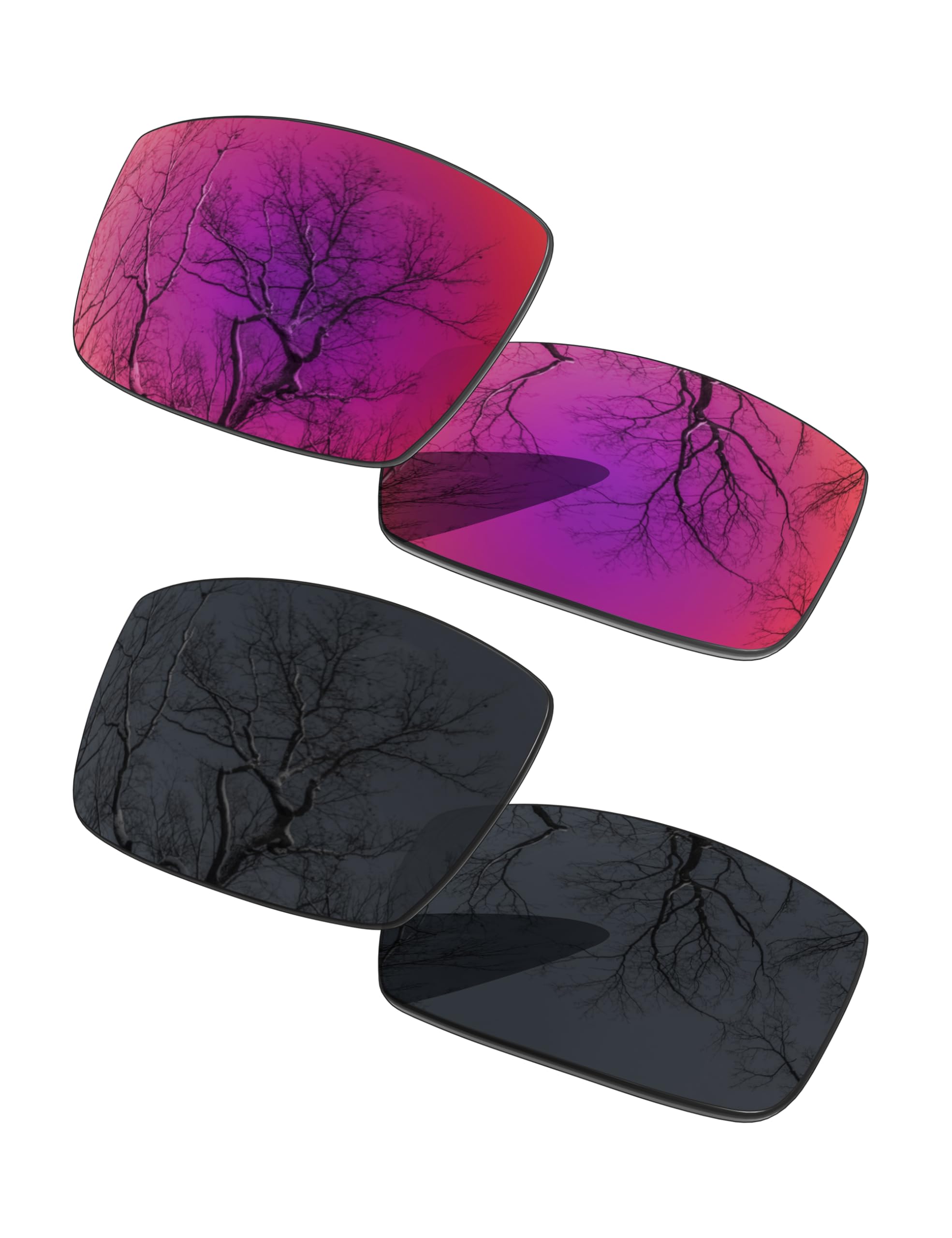 ToughAsNails 2 Pair Polarized Replacement Lenses Compatible with Oakley Gascan OO9014 Sunglasses