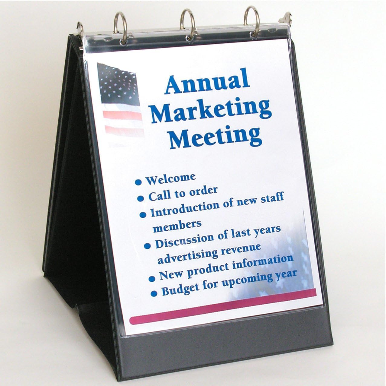 - StoreSMART - Flip Chart Easel Binder - Portrait/Vertical - Black- 2-Pack - VH430-2