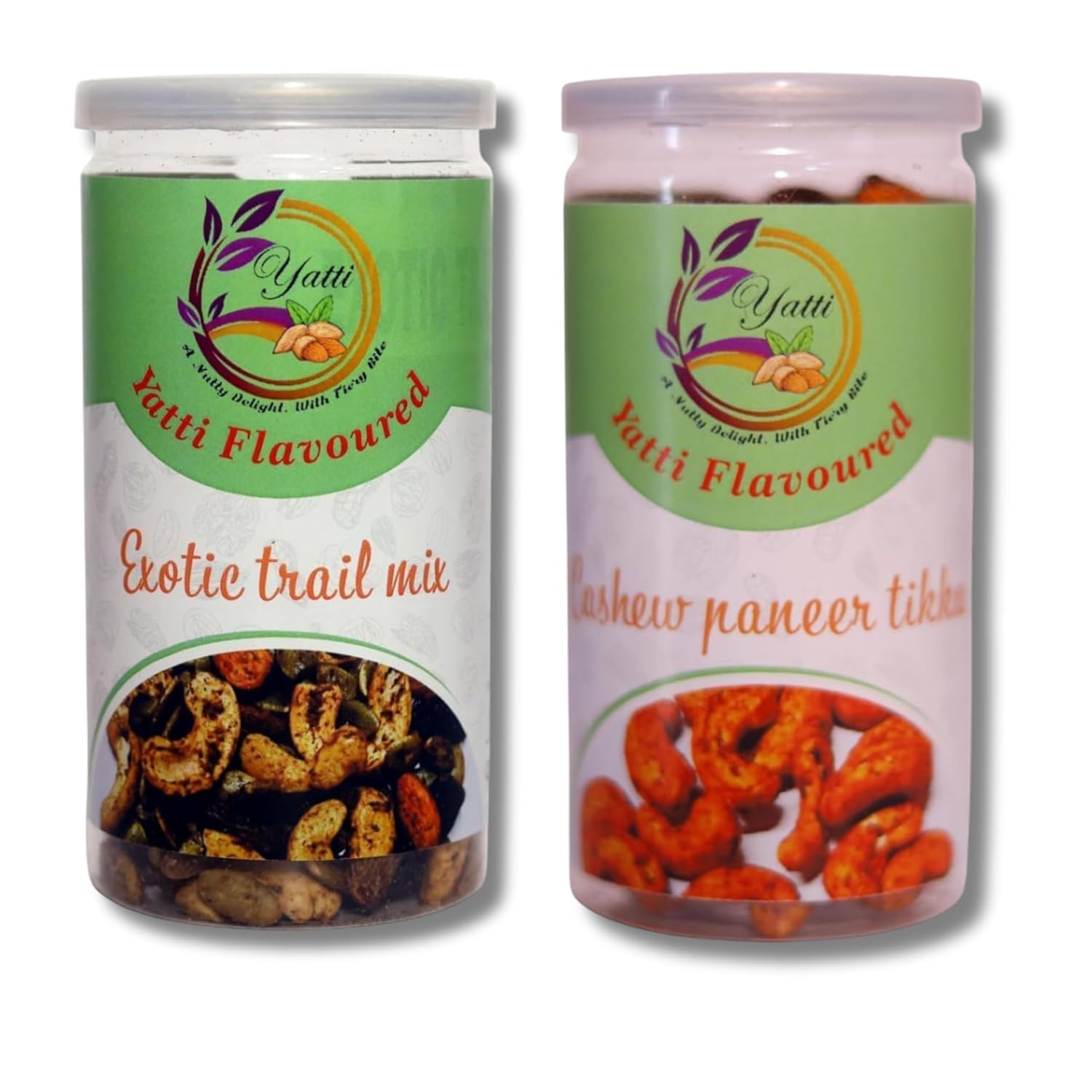Yatti Flavoured Cashew & Trail Mix Combo Pack | Cashew Paneer Tikka Flavour + Nutty Trail Mix | Healthy Snacks | High Protein | Crunchy, Roasted, & Spiced-image-49
