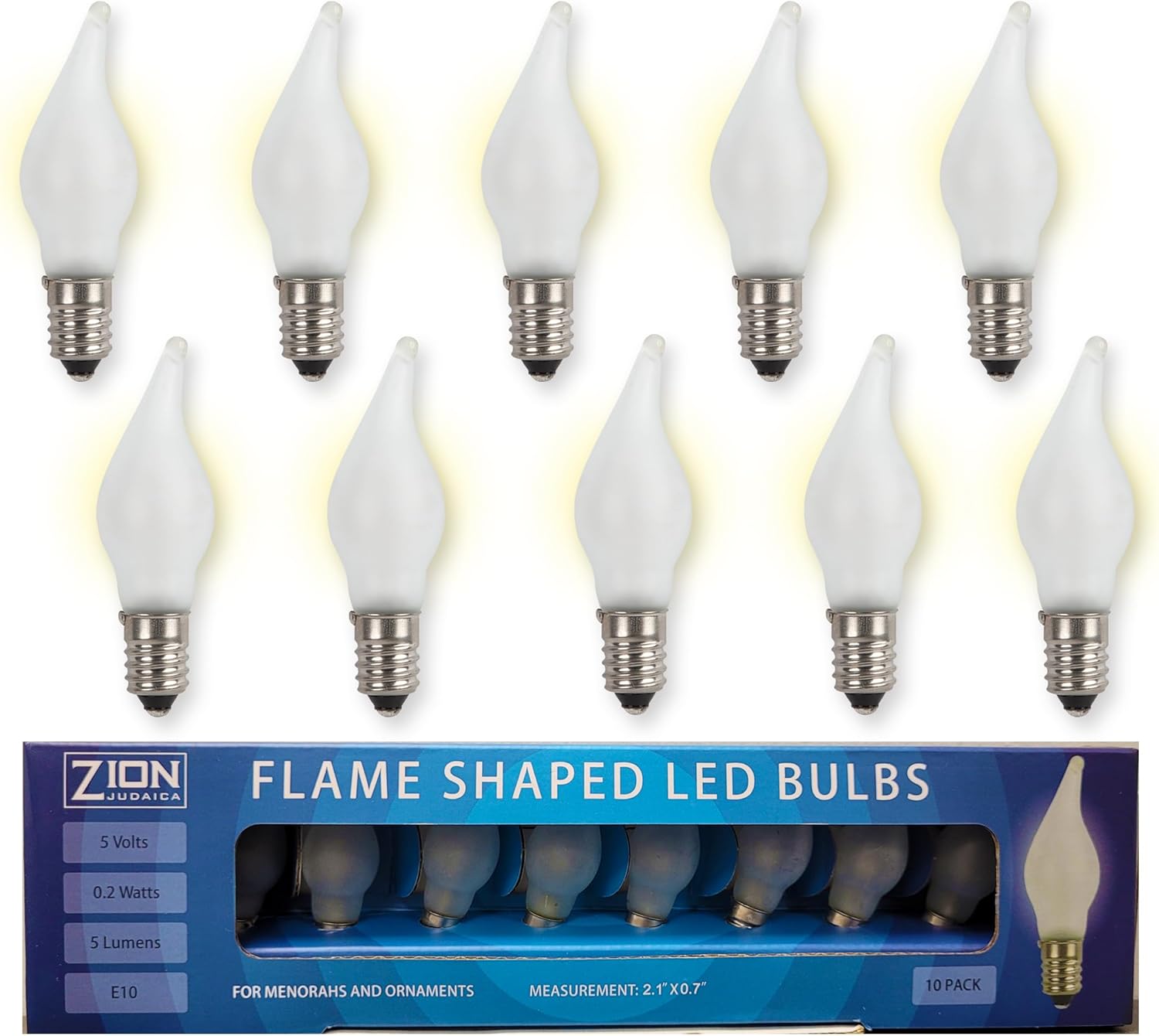 Large 23" Rambam Angled Electric Menorah with Flame Shaped Bulbs Traditional V-Shaped USB Display Electronic Hanukkah Minorah Includes 10 E10 Bulbs Chanukah Decorations by Zion Judaica (Satin Silver)