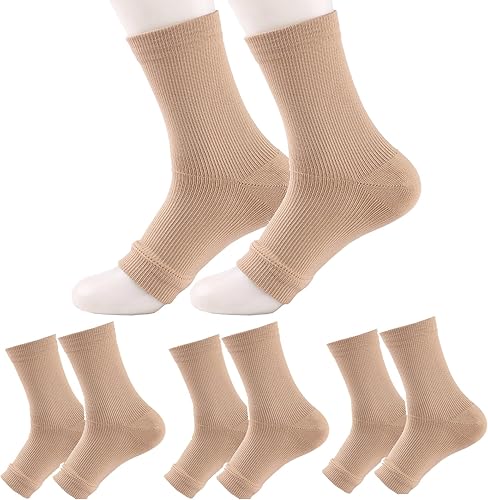 Calcetines de neuropatía, calcetines de compresión de tobillo y tendinitis, para aliviar el dolor y fascitis plantar para mujeres y hombres, manga