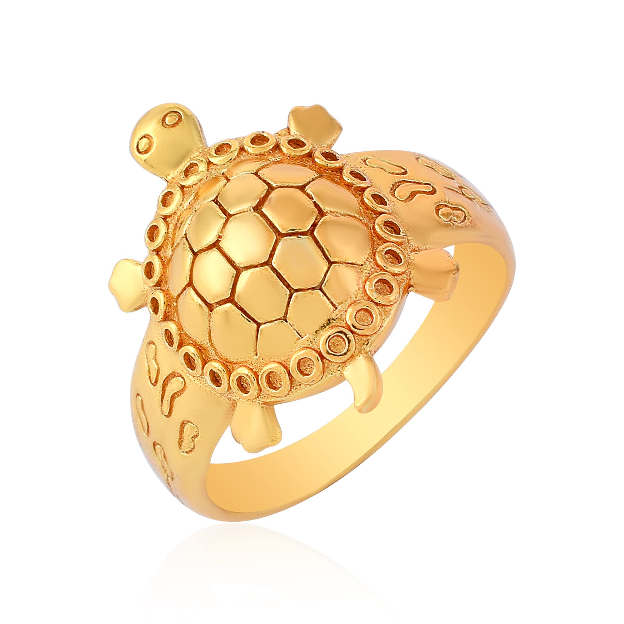 dulci Brass Gold Plated Symbol of Good Luck Turtle Tortoise Finger Ring for Men,Women-picture-49