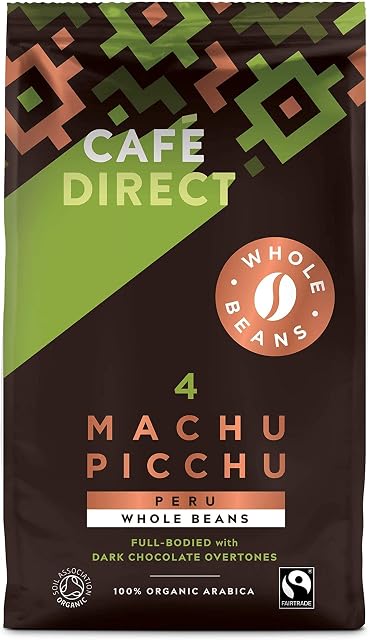 Cafédirect Fairtrade Organic Whole Bean Coffee Machu Picchu, 750 g