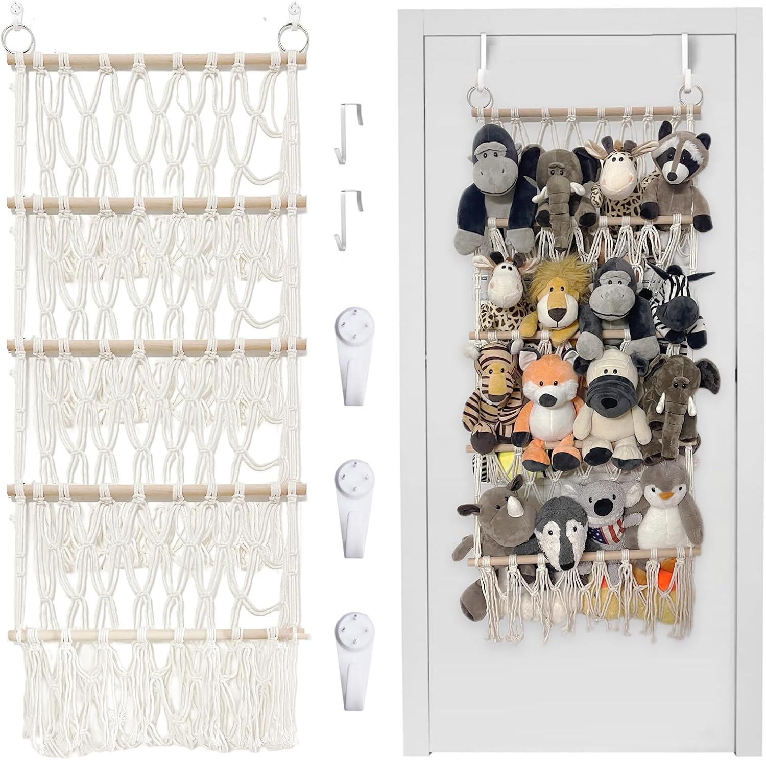 Stuffed Animal Net or Hammock Handmade Hammock Net for Stuffed Animals Corner Wall Hanging for Storage Organizer Holder for Small Stuffed Animal Net