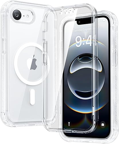 Miniatura 147 de Diaclara Funda magnética diseñada para iPhone Air, protector de pantalla de cuerpo completo, compatible con MagSafe, funda militar a prueba de Azul