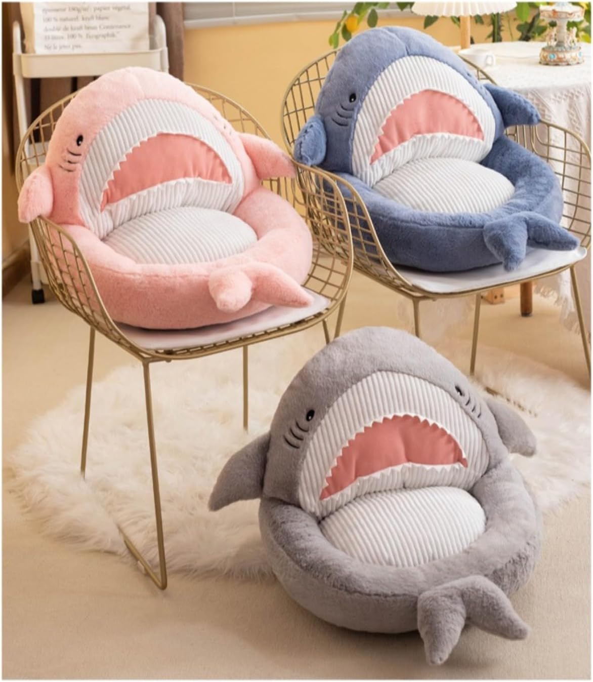 ドウシシャ ふわふわリラックスチェア 1人掛け ブルー Amazon.co.jp