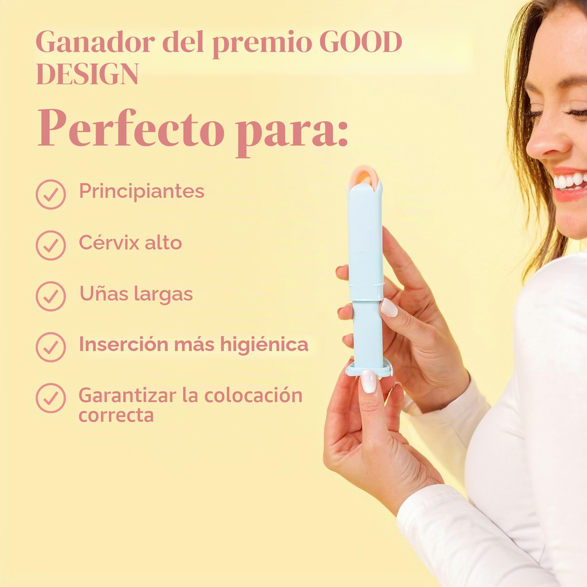 Paquete de 2 discos menstruales y aplicador, sin metales ni toxinas, 100% silicona de grado médico, disco de período reutilizable más suave, se inserta y se retira como un tampón, capacidad de 3 y 7