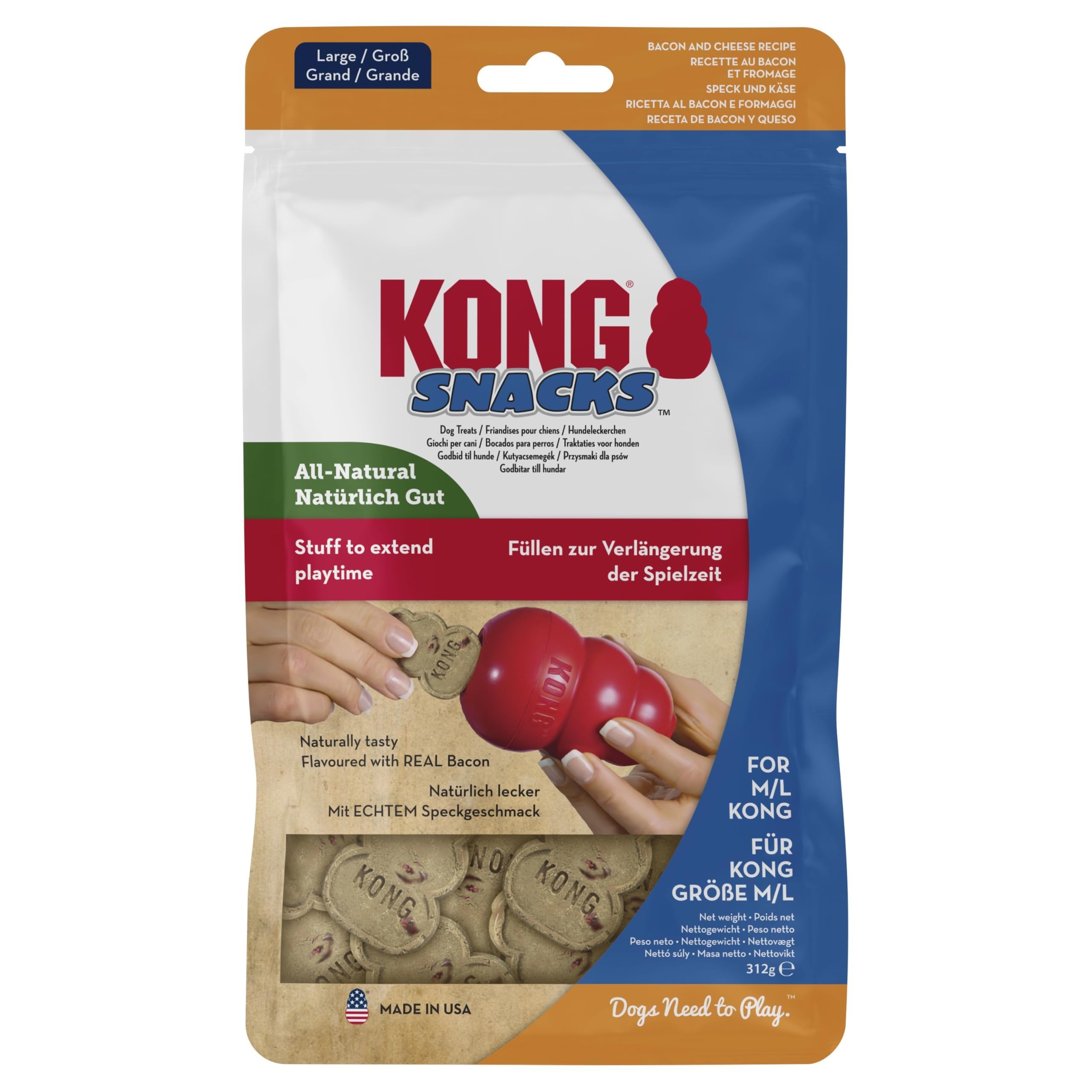 KONG Snacks Bacon & Cheese Biscuits, For Large KONG Toys