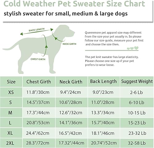 Miniatura 4 de Queenmore Suéteres XXL para perros, suéter grande para Pitbull Doberman, suéter cálido de punto de cuello alto para perros grandes para perros