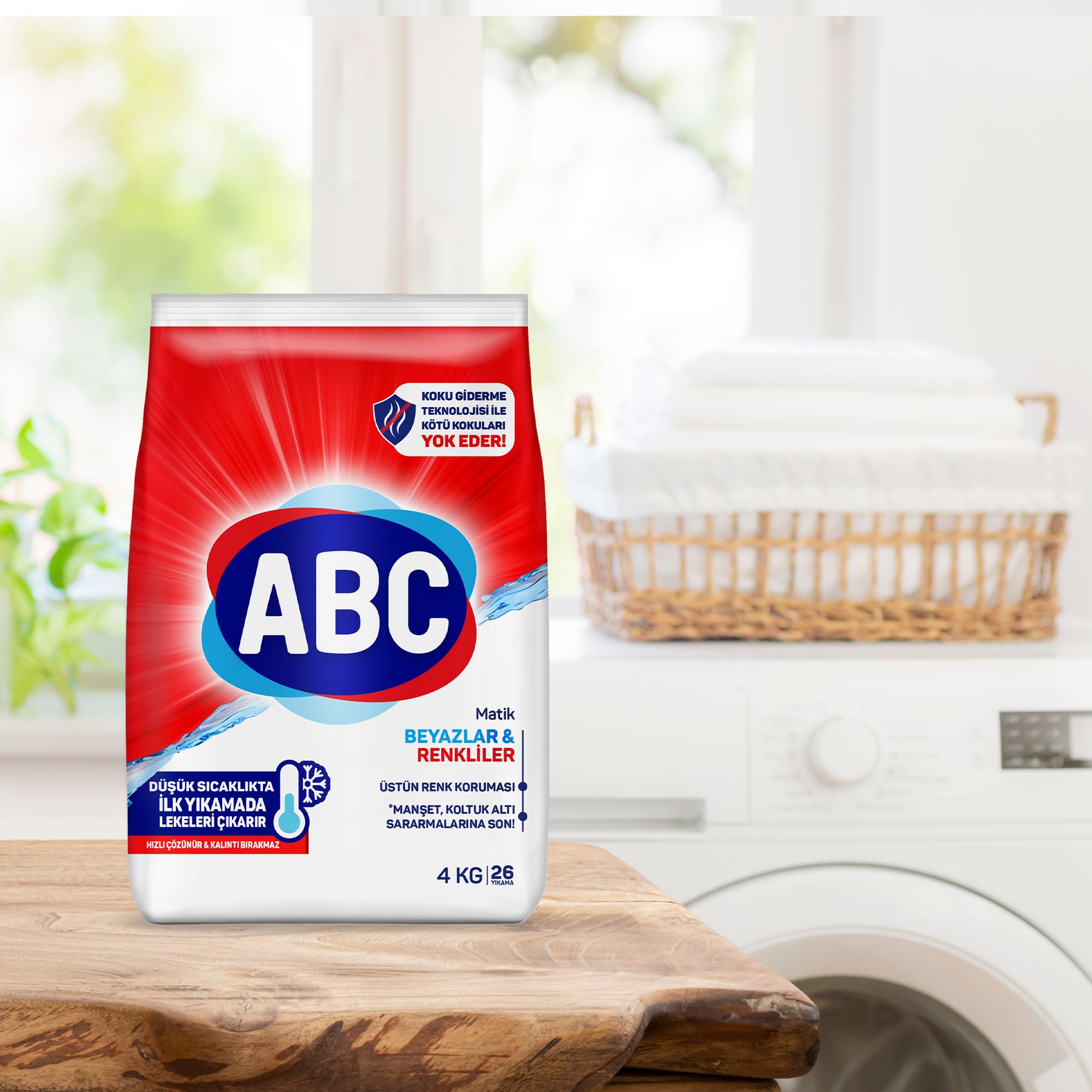 ABC DETERJAN Matik Beyazlar & Renkliler Çamaşır Deterjanı 4 Kg